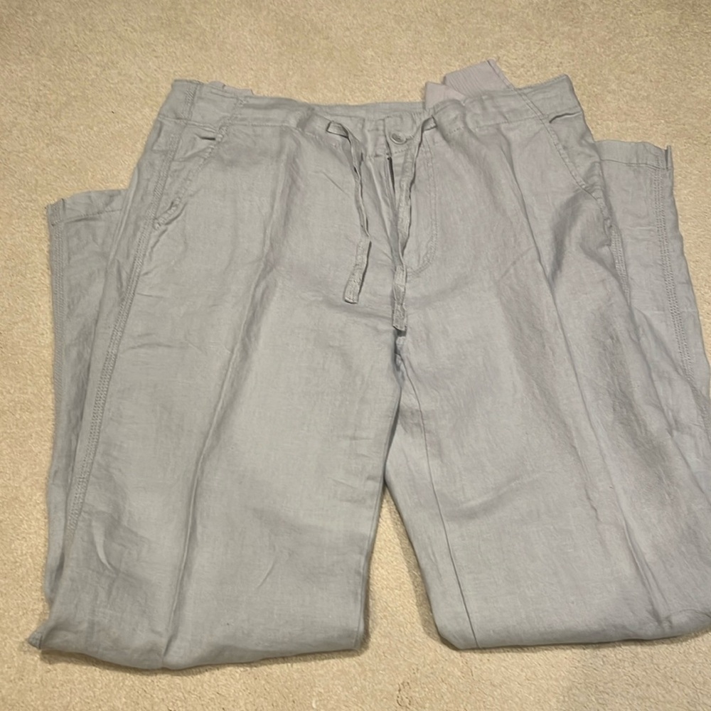 Mens large Neiman Marcus linen drawstring pants